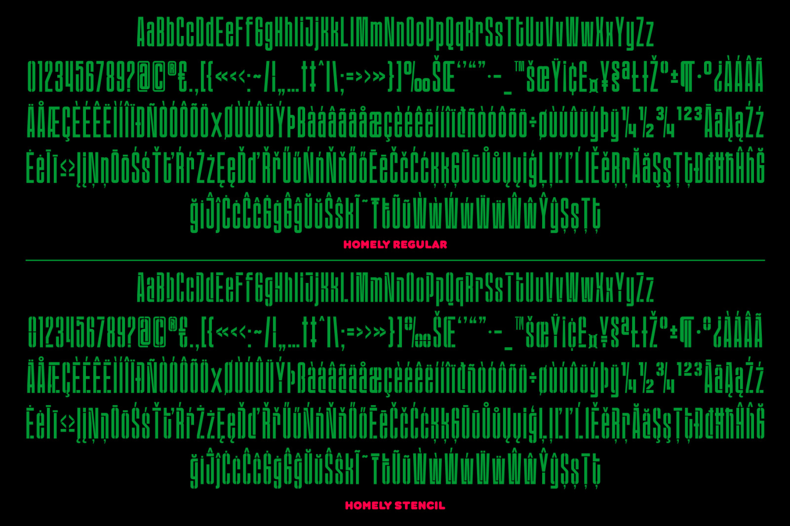 Homely Condensed Font Homely Condensed Font