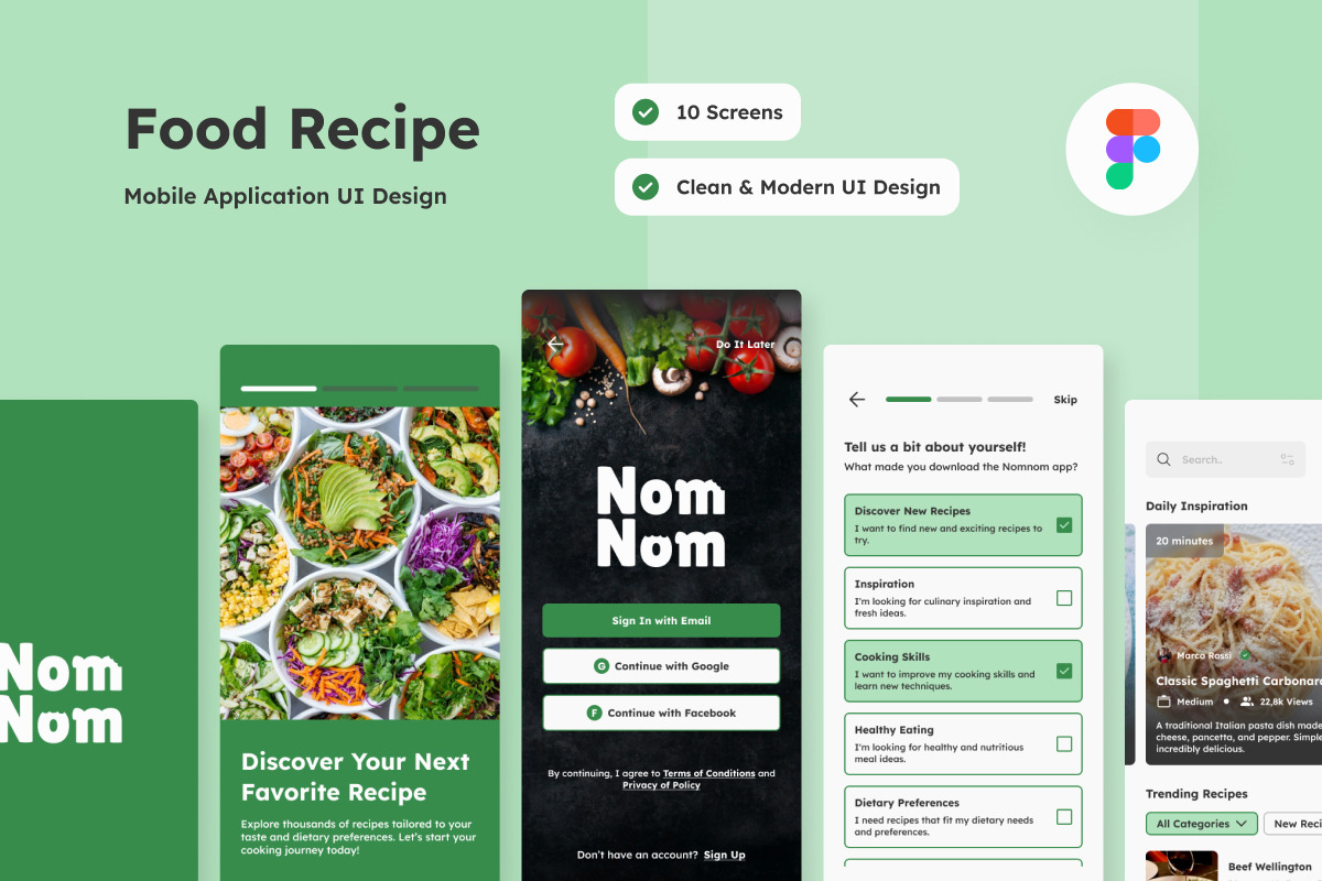 NomNom - Food Recipe Mobile App NomNom - Food Recipe Mobile App