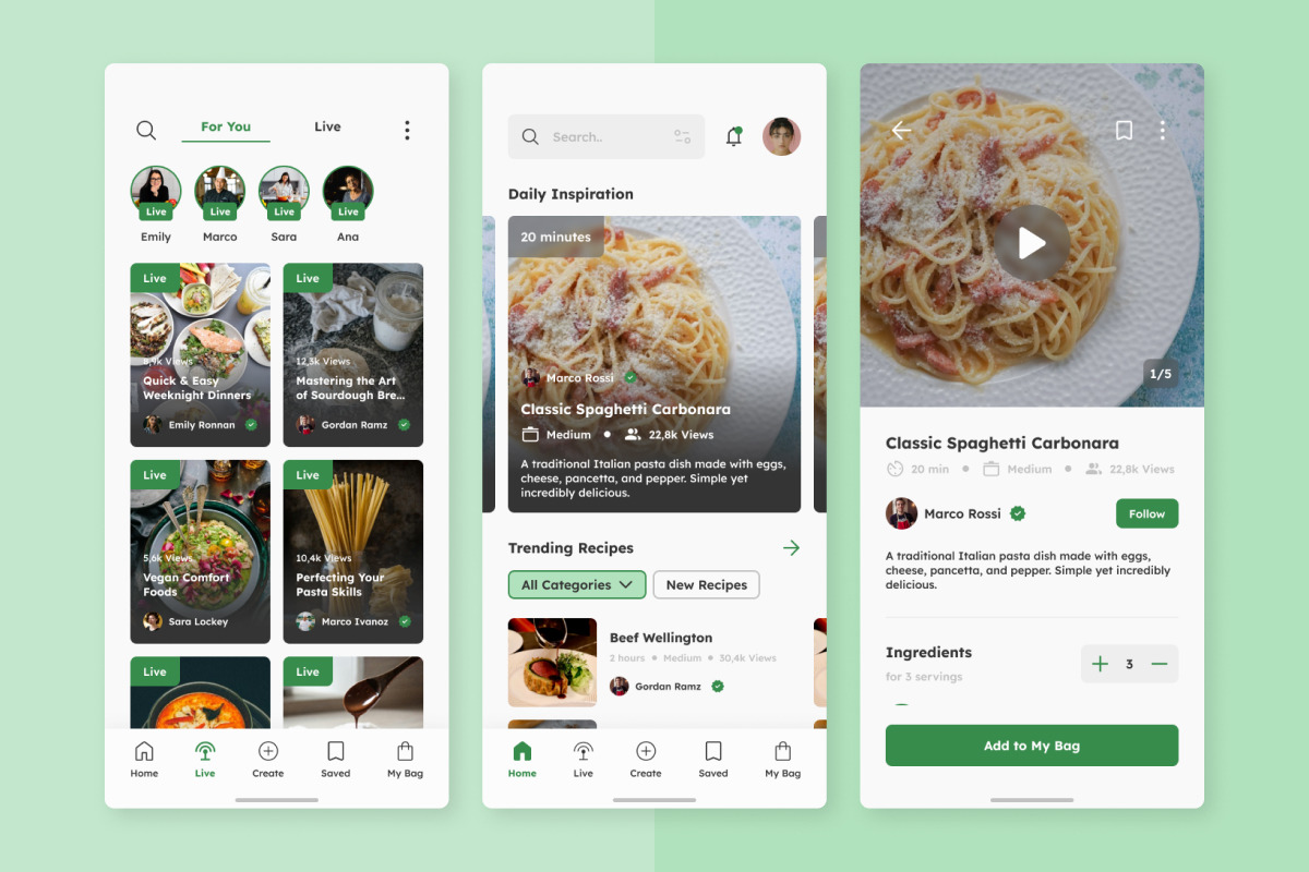 NomNom - Food Recipe Mobile App NomNom - Food Recipe Mobile App