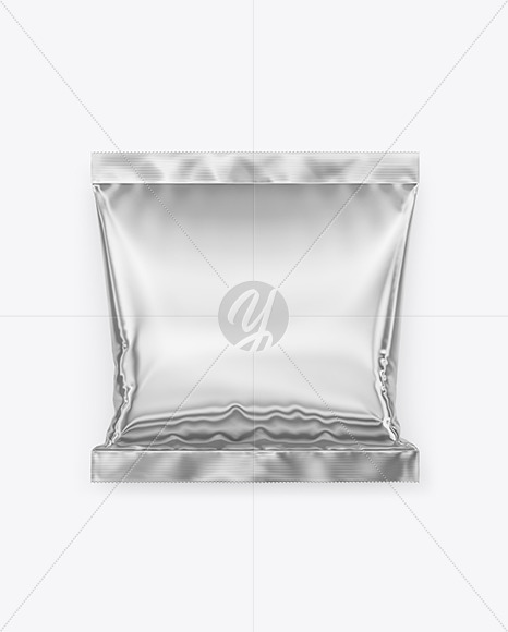 Glossy Metallic Sachet Mockup