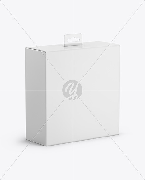 Matte Paper Box w/ Hang Tab Mockup