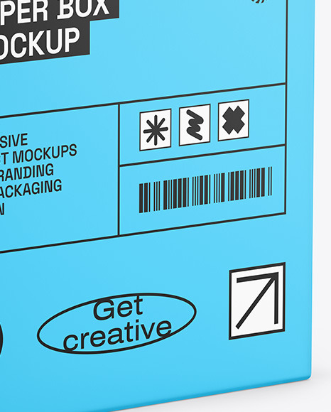 Matte Paper Box w/ Hang Tab Mockup