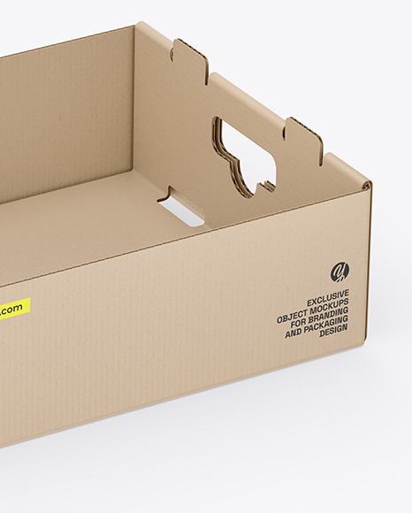 Cardboard Box w/ Lid Mockup