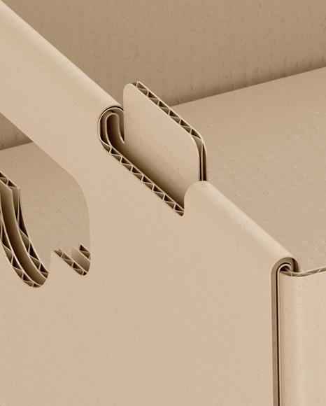 Cardboard Box w/ Lid Mockup