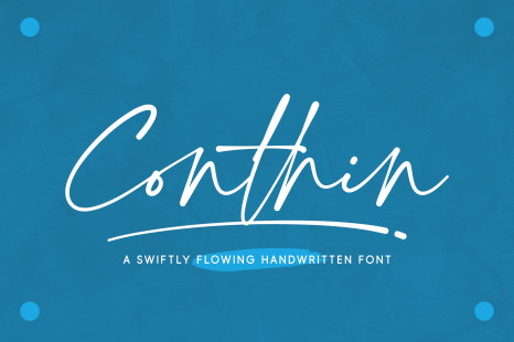 Conthin - Handwritten Font - Flowing