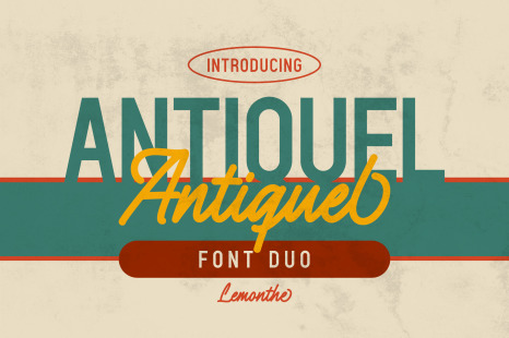 Antiquel - Font Duo - Retro scripts