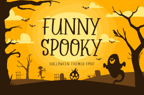 Funny Spooky - Halloween Themed Font - Funny stickers