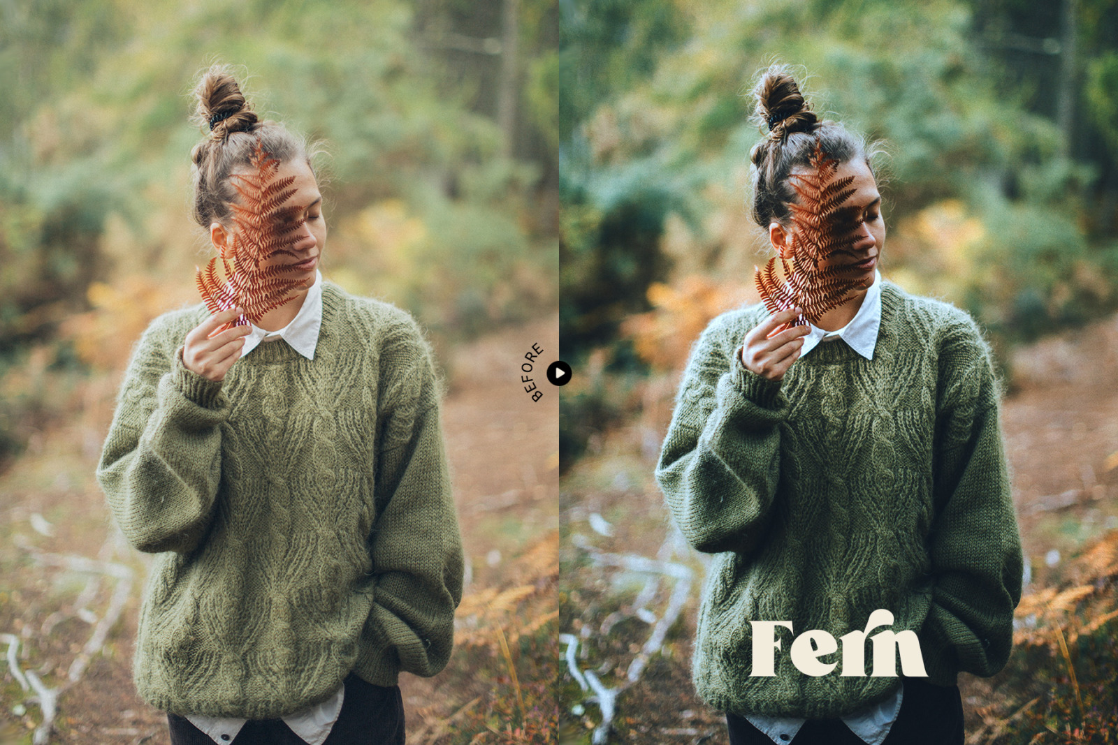 Fern Portrait Photoshop Action &amp; LUT
