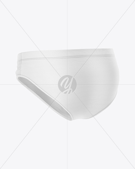 Swimming Trunks Mockup - Back Half Side View