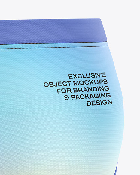 Swimming Trunks Mockup - Back Half Side View