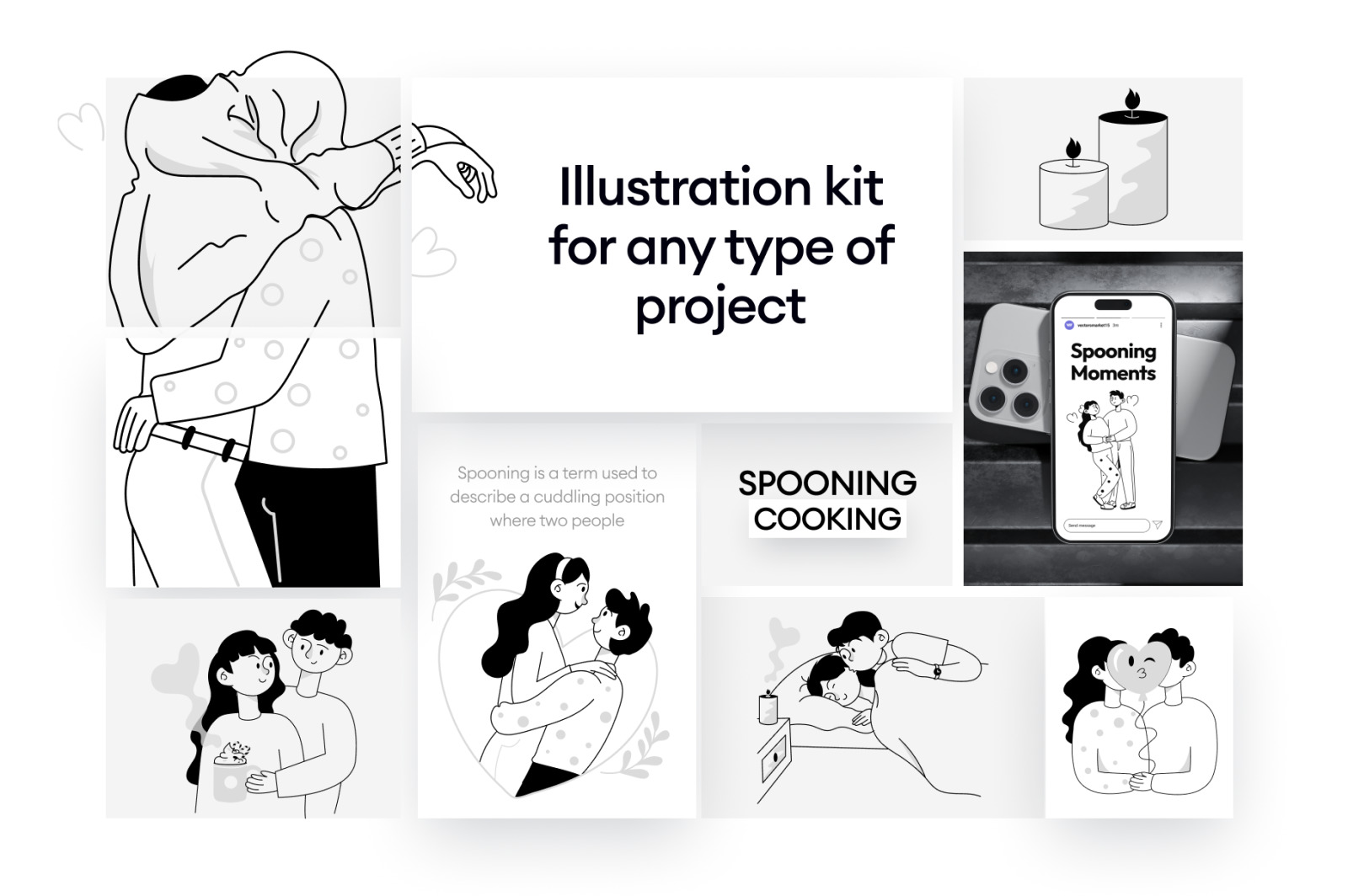 Animated Spooning Illustrations Animated Spooning Illustrations