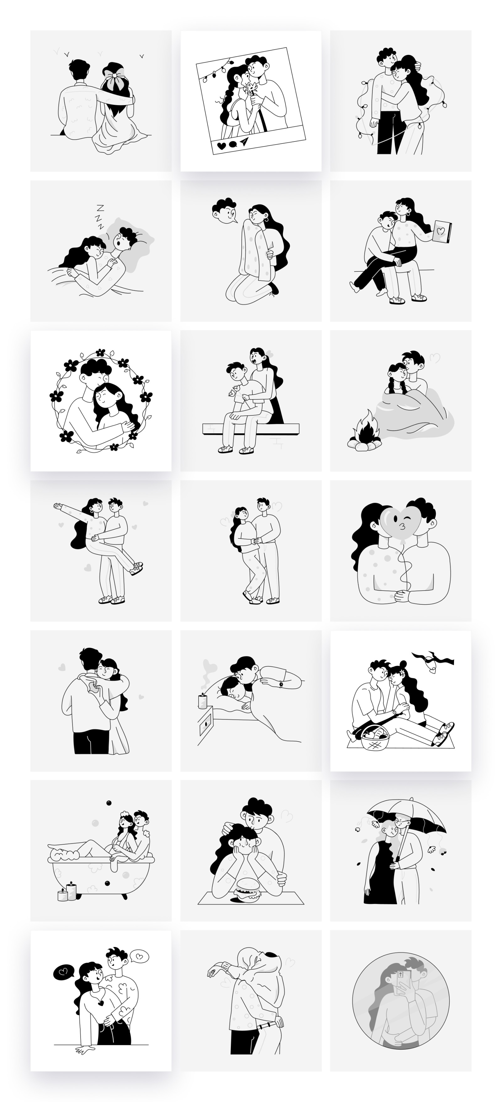 Animated Spooning Illustrations Animated Spooning Illustrations