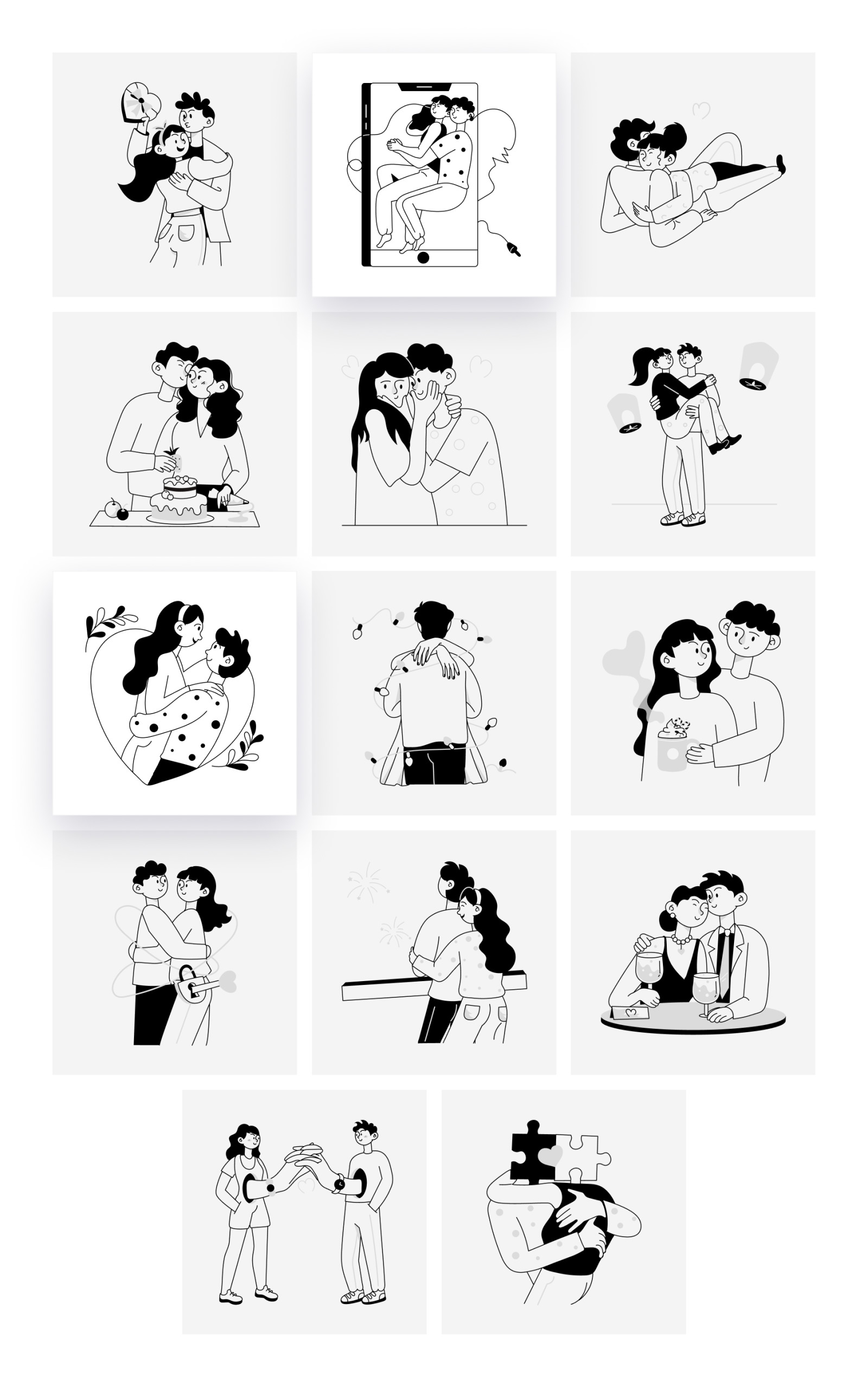 Animated Spooning Illustrations Animated Spooning Illustrations
