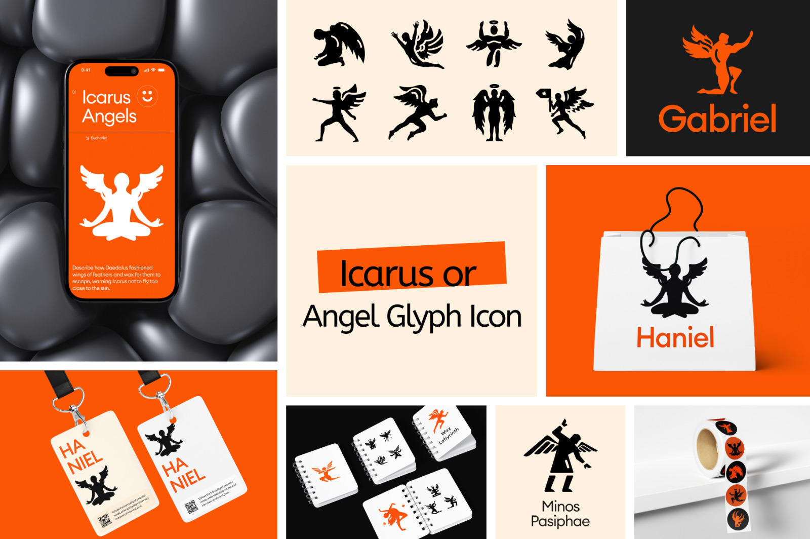 Icarus or Angel Icons Icarus or Angel Icons