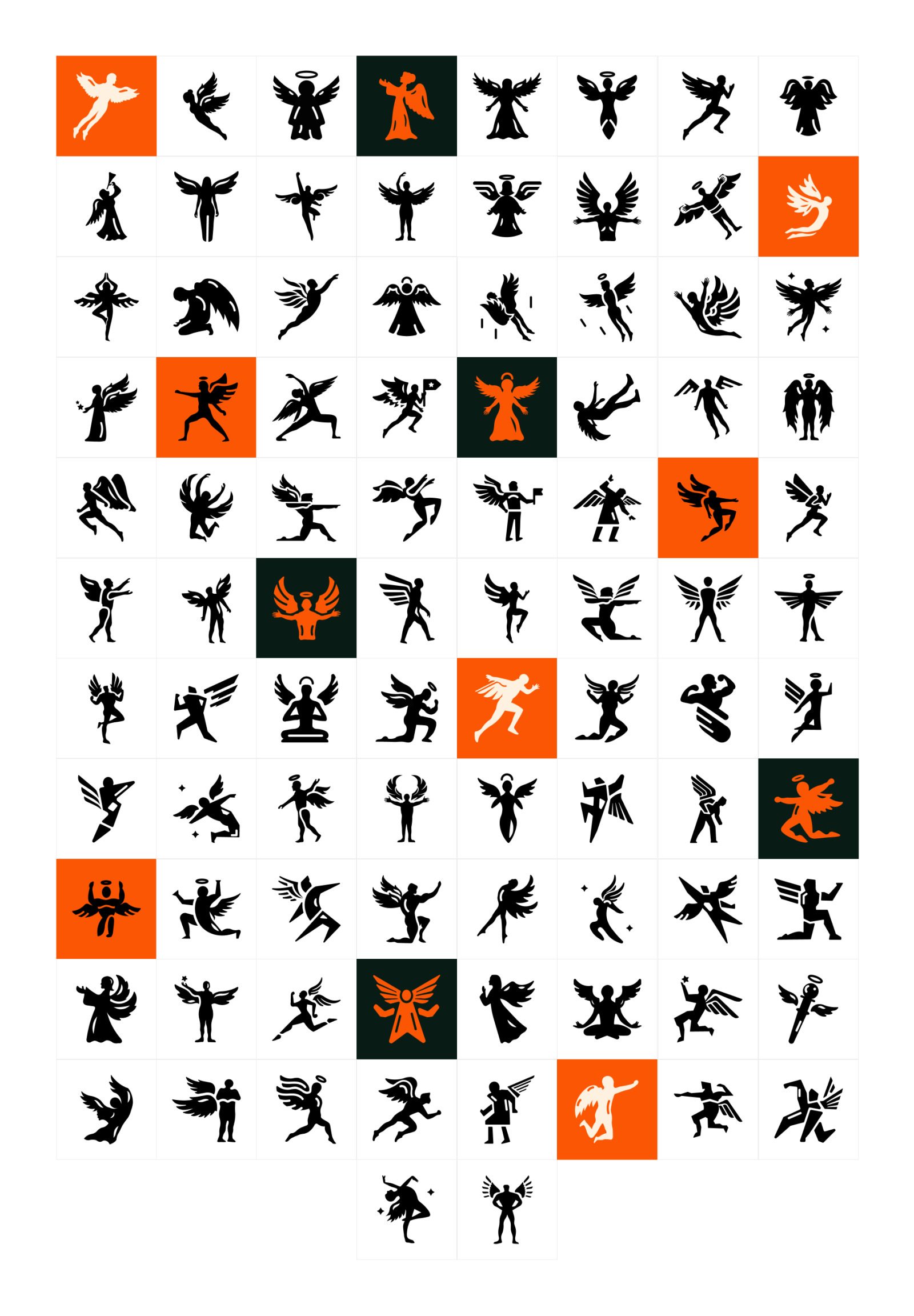 Icarus or Angel Icons Icarus or Angel Icons