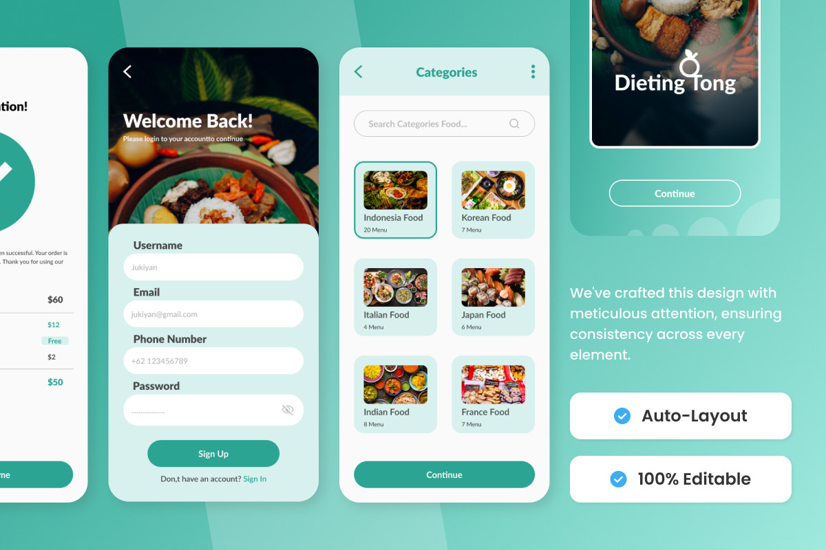 Dieting Tong - Food Delivery Mobile App Dieting Tong - Food Delivery Mobile App