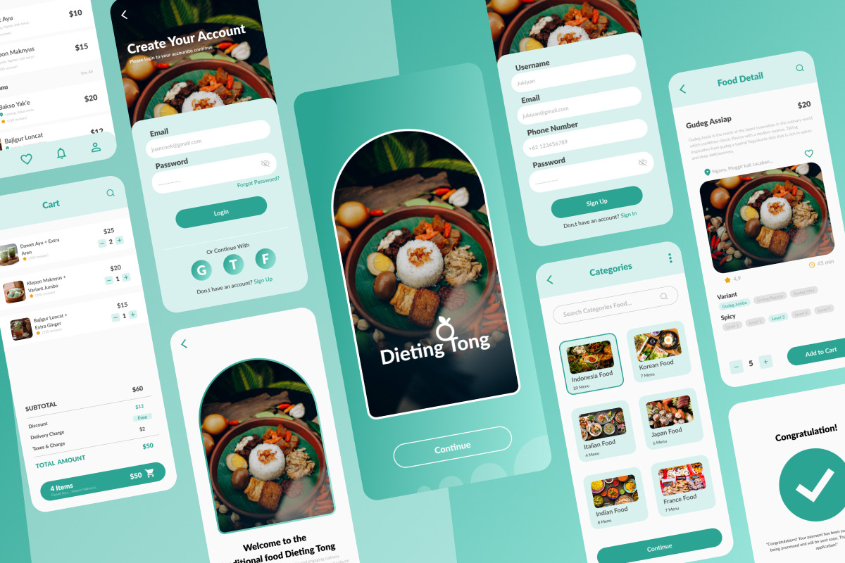 Dieting Tong - Food Delivery Mobile App Dieting Tong - Food Delivery Mobile App