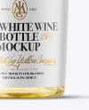 Clear Glass White Wine Bottle Mockup