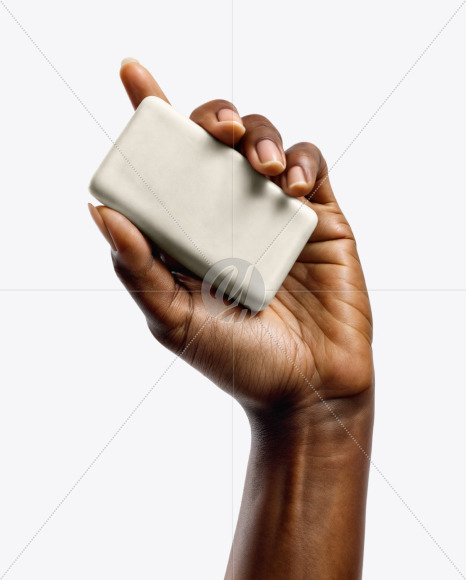 Black Woman's Hand Holding a Soap Bar Mockup