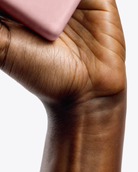 Black Woman's Hand Holding a Soap Bar Mockup