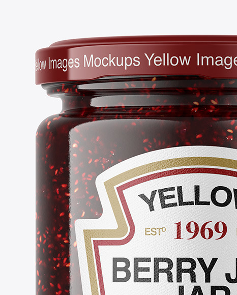 Raspberry Jam Jar Mockup