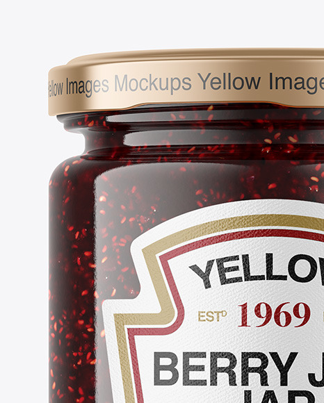 Raspberry Jam Jar Mockup