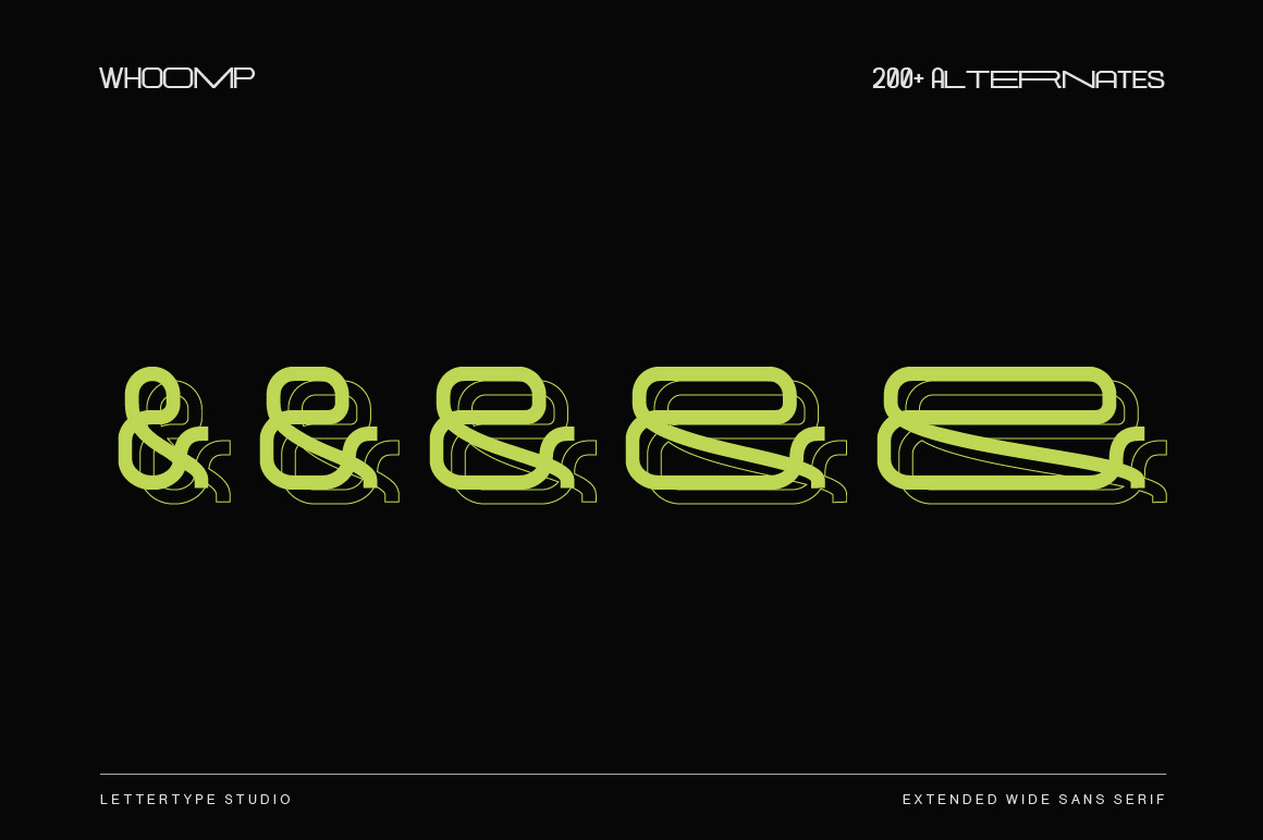 Whoomp Extended Wide Modern Sans Serif Whoomp Extended Wide Modern Sans Serif