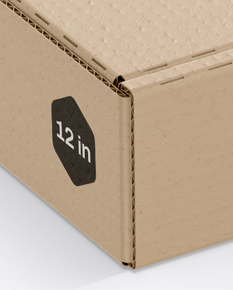 Cardboard Pizza Box Mockup