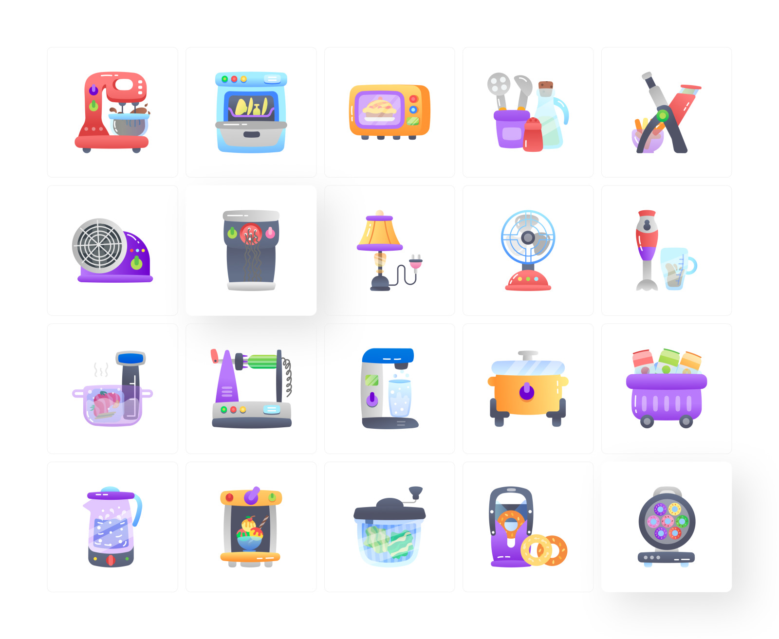 Animated Home Appliances Icons