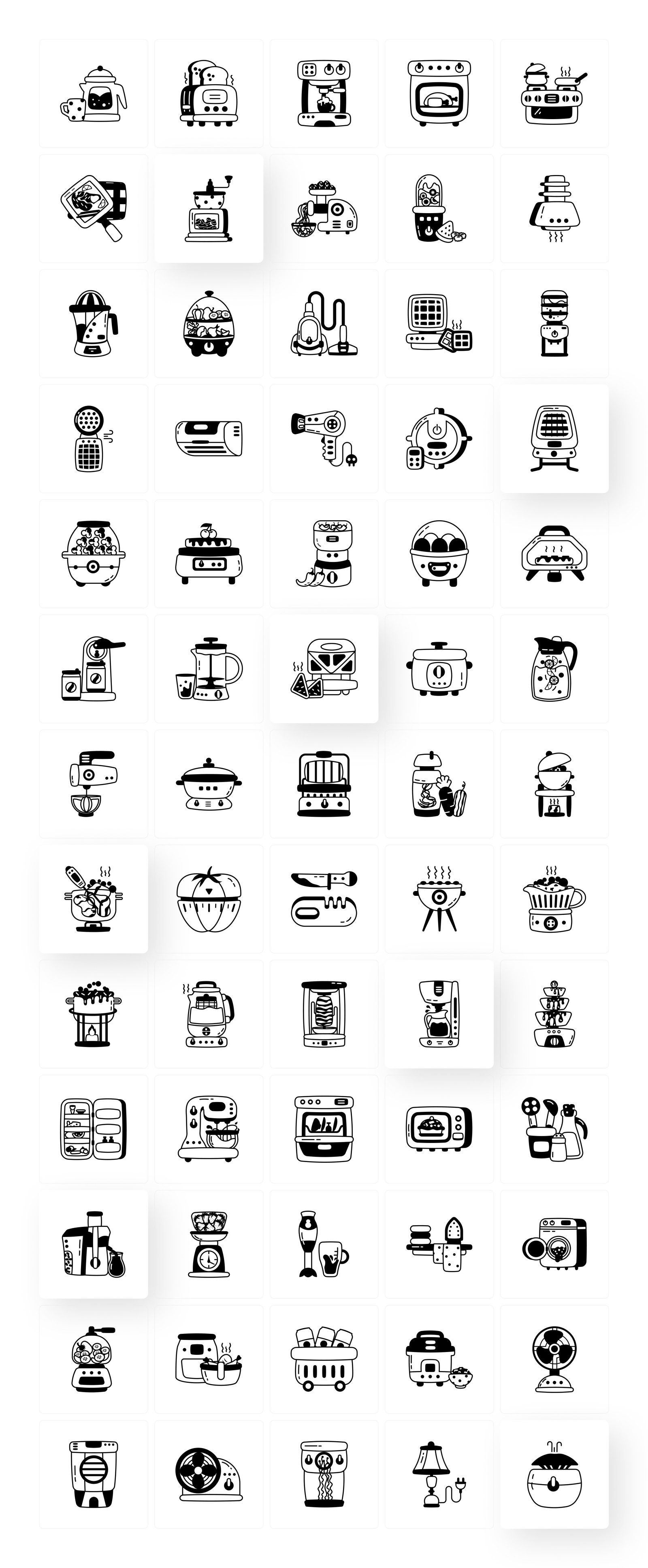 Animated Home Appliances Icons