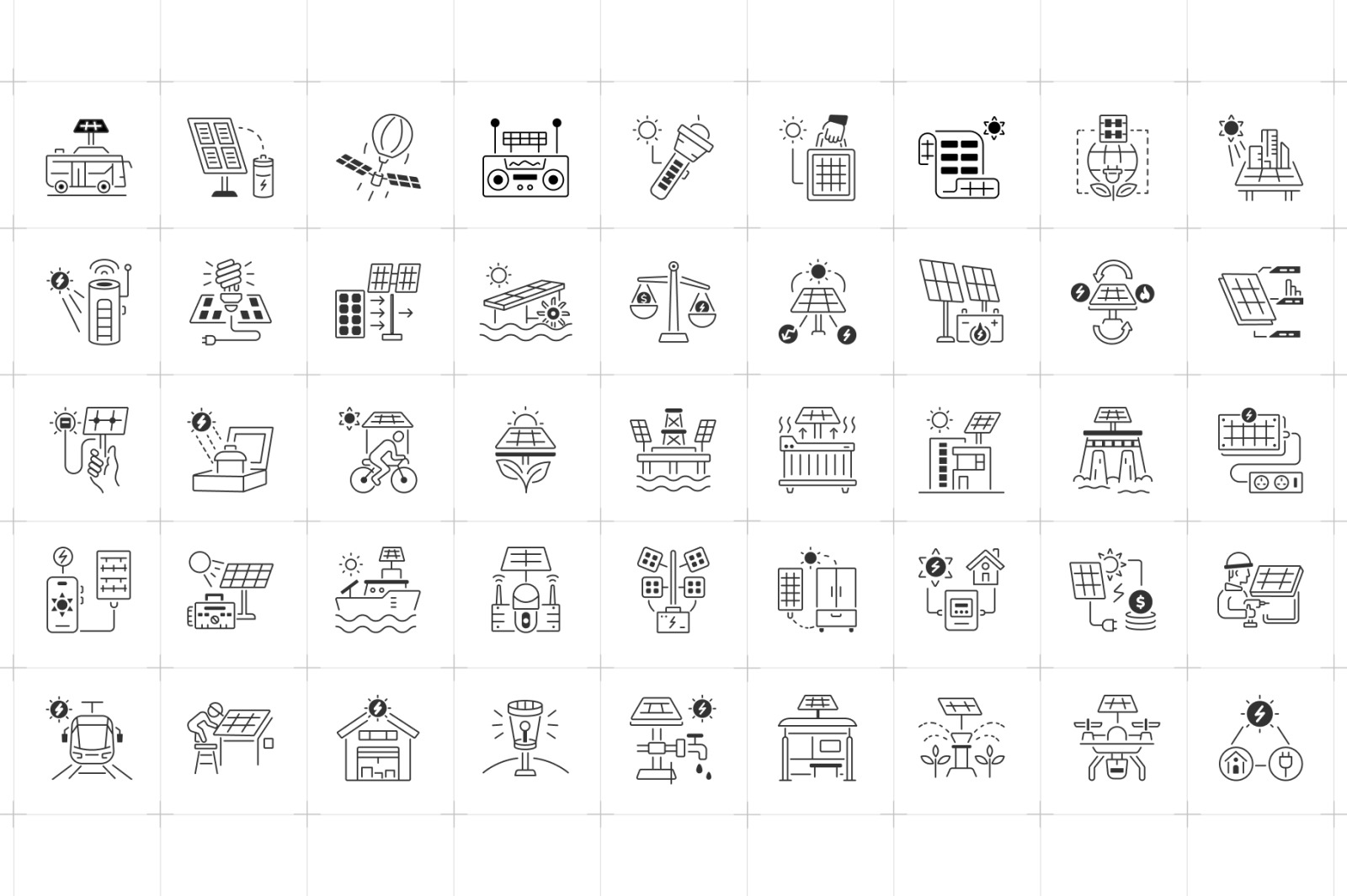 Animated Solar Panels Icons Animated Solar Panels Icons