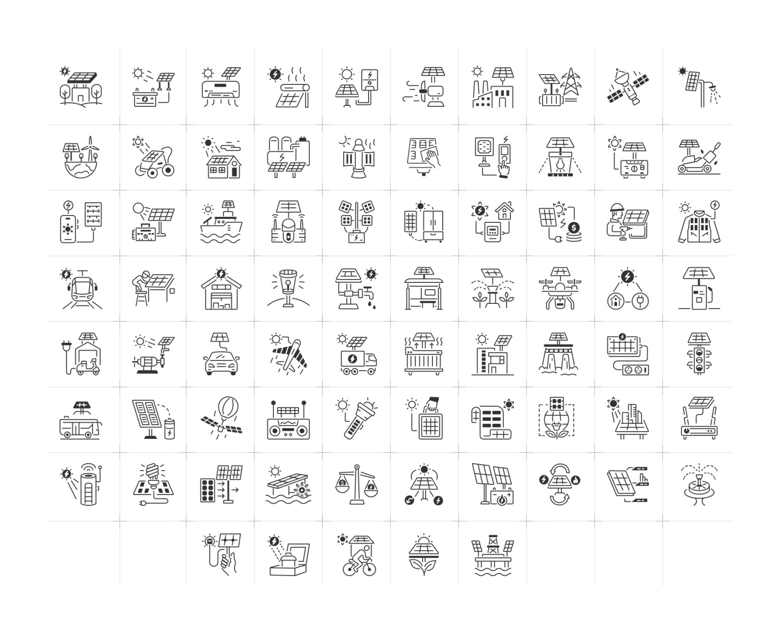 Animated Solar Panels Icons Animated Solar Panels Icons