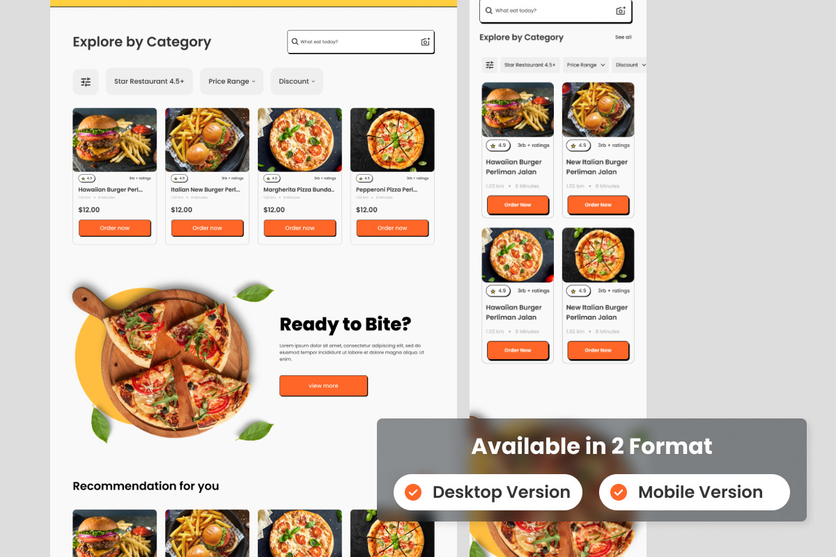 HaiPizt - Food Delivery Landing Page HaiPizt - Food Delivery Landing Page