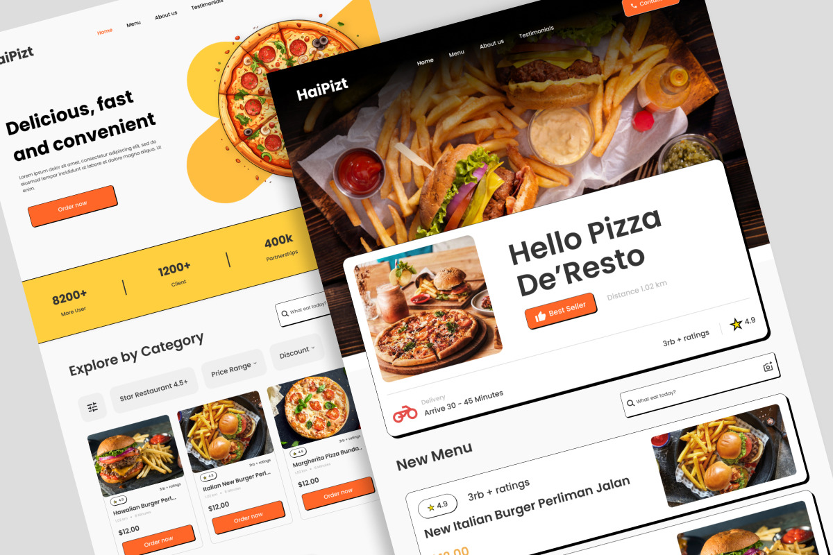 HaiPizt - Food Delivery Landing Page HaiPizt - Food Delivery Landing Page