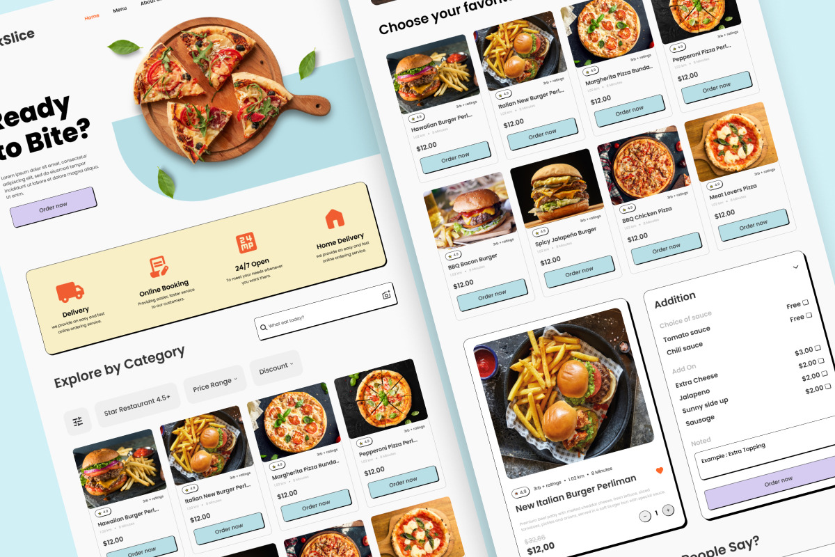 QuickSlice - Food Delivery Landing Page