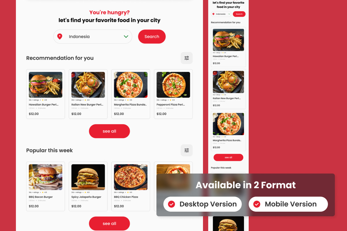 Delight - Food Delivery Landing Page Delight - Food Delivery Landing Page