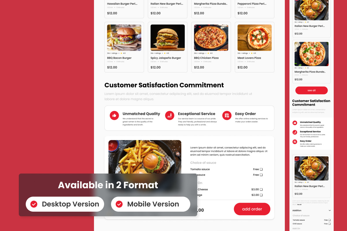 Delight - Food Delivery Landing Page Delight - Food Delivery Landing Page