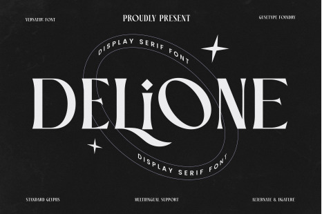 Delione - Display Serif Font - Magazine fonts