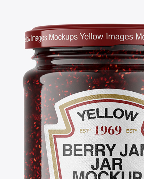 Raspberry Jam Jar Mockup