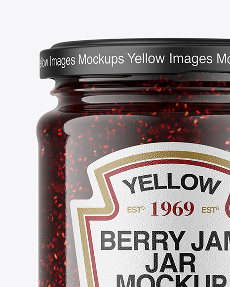 Raspberry Jam Jar Mockup
