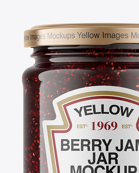 Raspberry Jam Jar Mockup