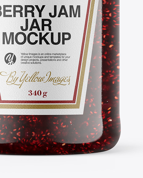 Raspberry Jam Jar Mockup
