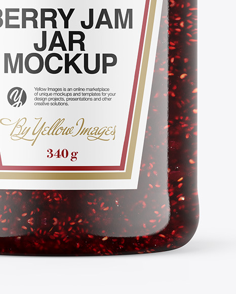Raspberry Jam Jar Mockup