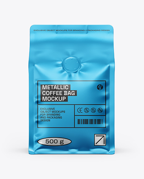 Metallic Coffee Bag Mockup