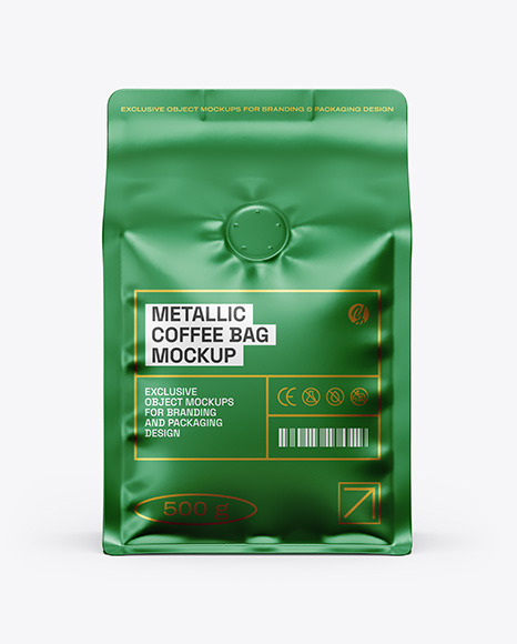 Metallic Coffee Bag Mockup