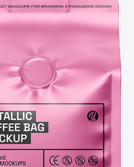 Metallic Coffee Bag Mockup