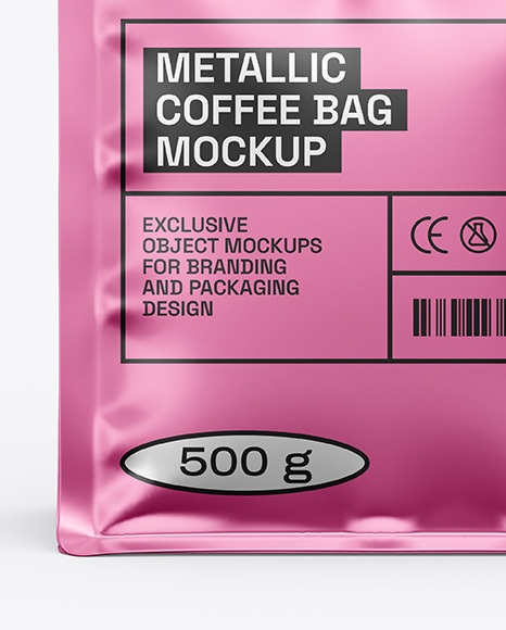 Metallic Coffee Bag Mockup