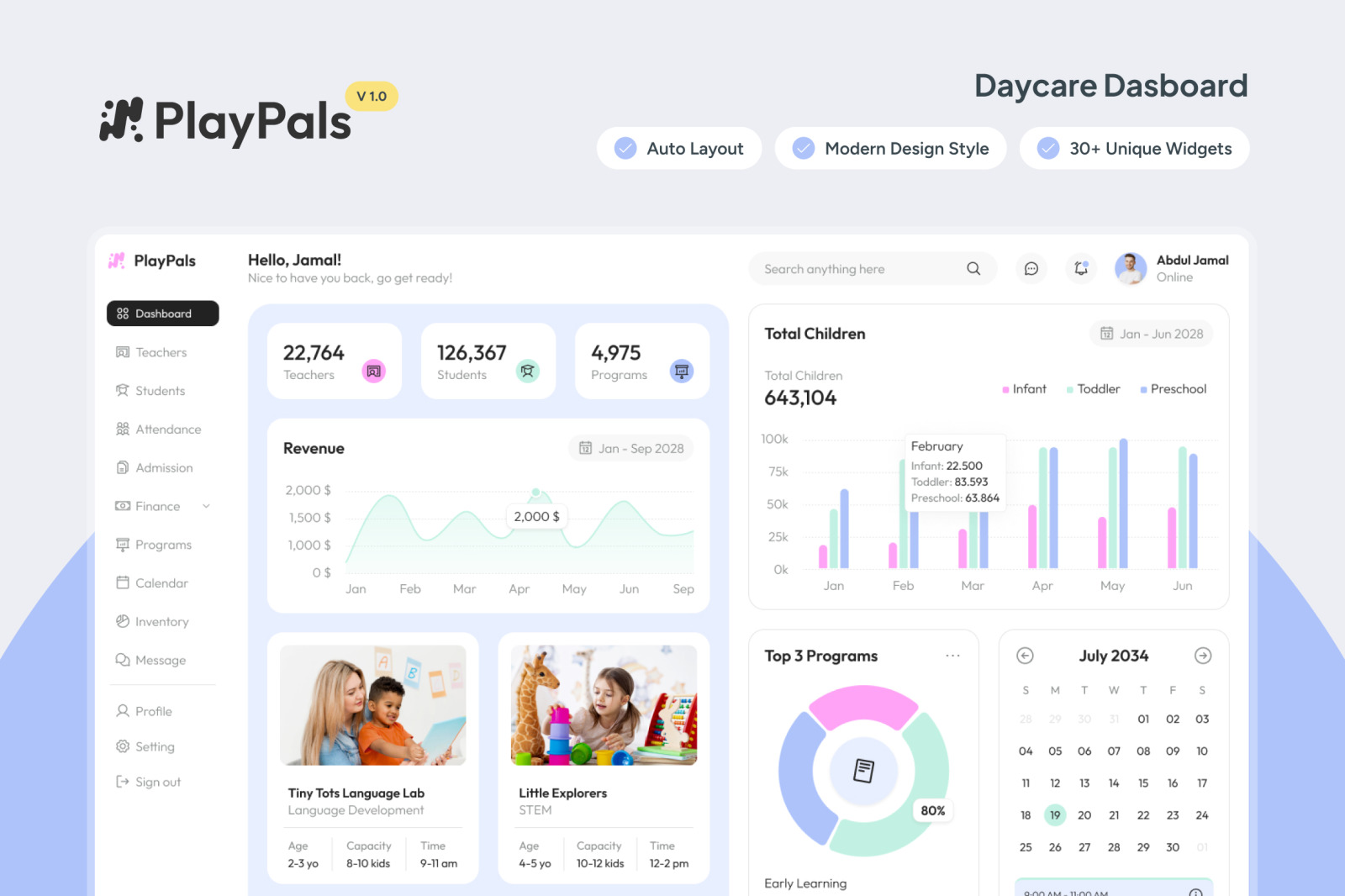 PlayPals - Daycare Dashboard PlayPals - Daycare Dashboard