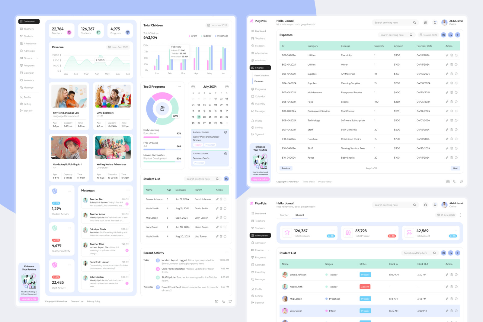 PlayPals - Daycare Dashboard PlayPals - Daycare Dashboard