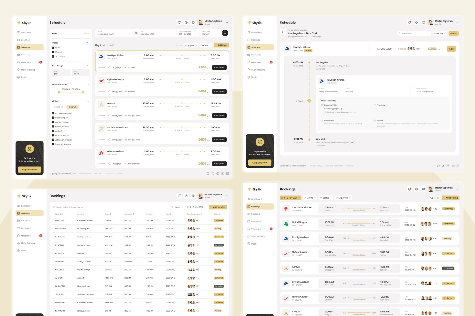 Skytix - Flight Booking Management Dashboard Skytix - Flight Booking Management Dashboard
